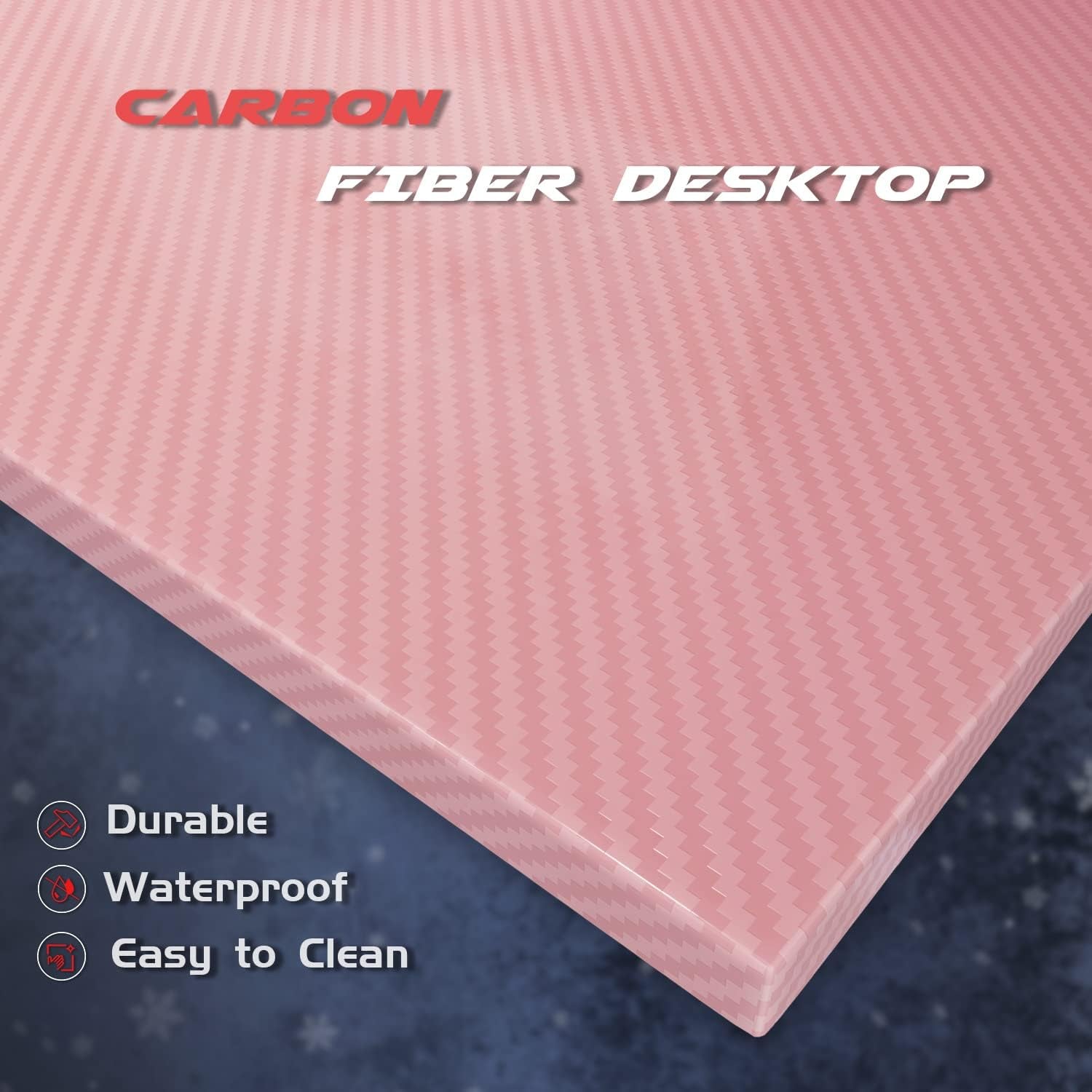 Pink L Shaped Gaming Desk With Monitor Stand 51 Inch Corner Computer Desk