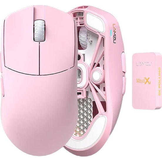 Mouse profesional gaming Lamzu MAYA X 8K - Roz (MAYA-X-8K-PINK)