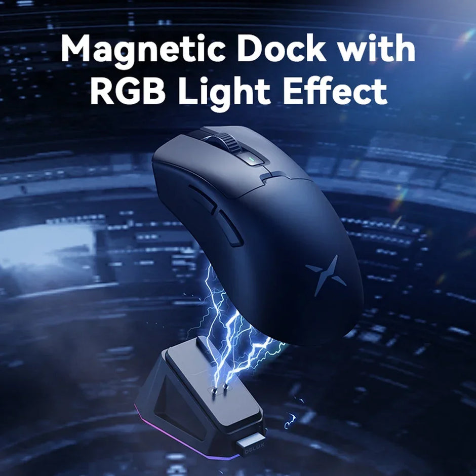 Wireless Gaming Mouse 8K Polling RGB Dock