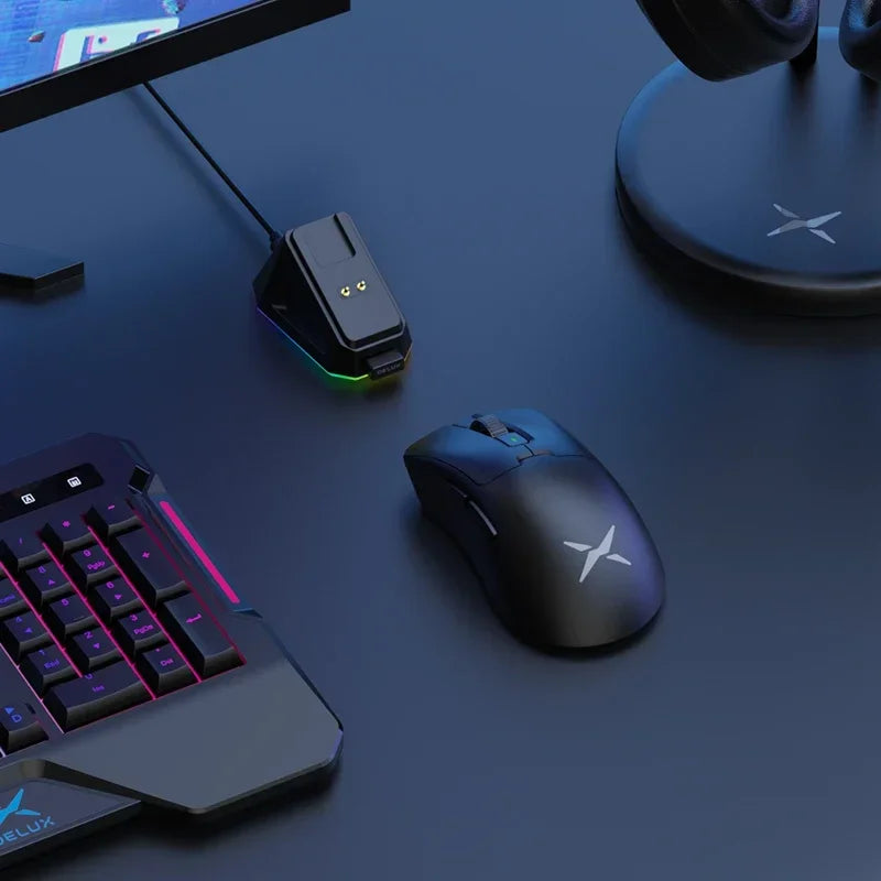 Wireless Gaming Mouse 8K Polling RGB Dock