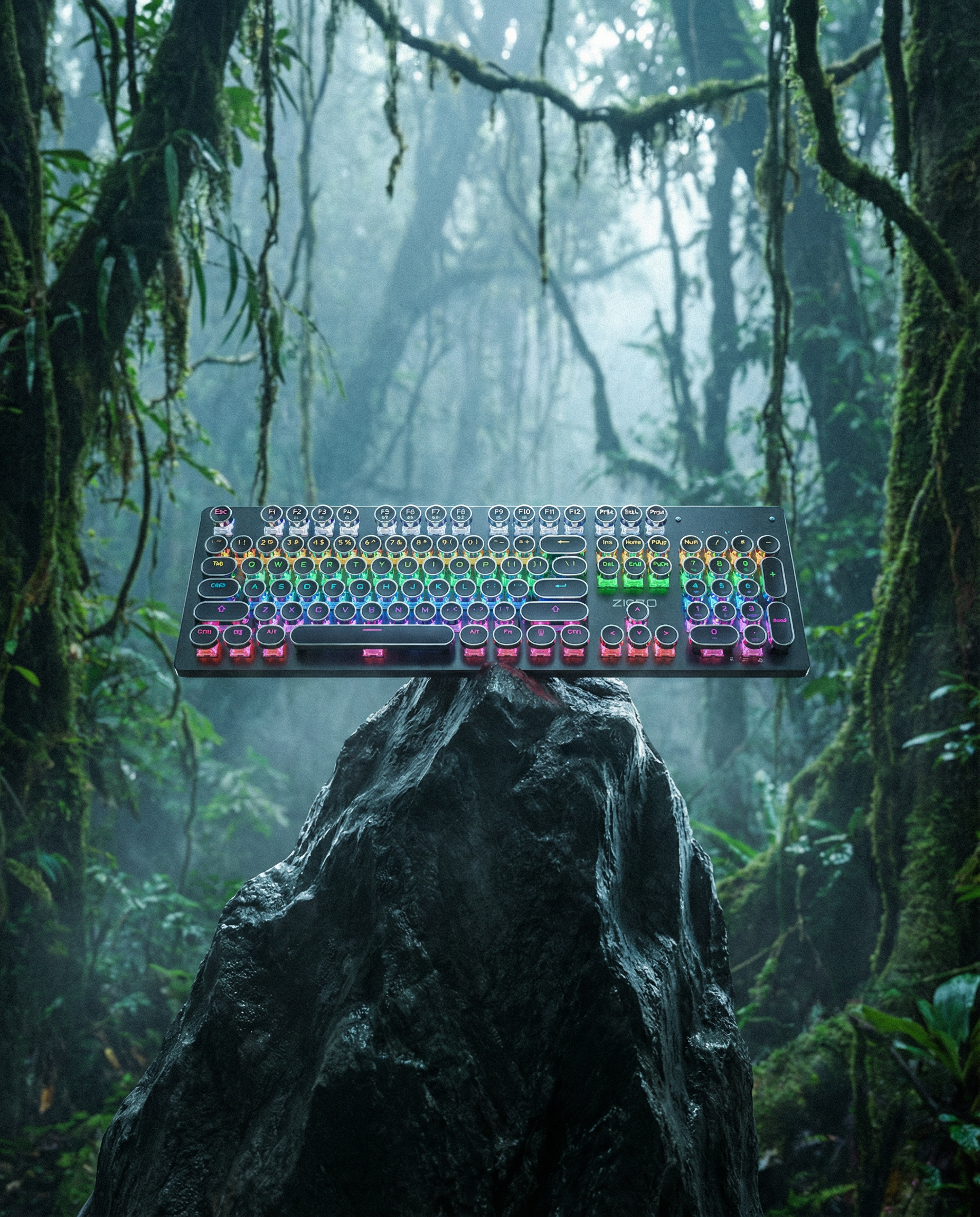 Retro Punk Mechanical Gaming Keyboard RGB Backlit