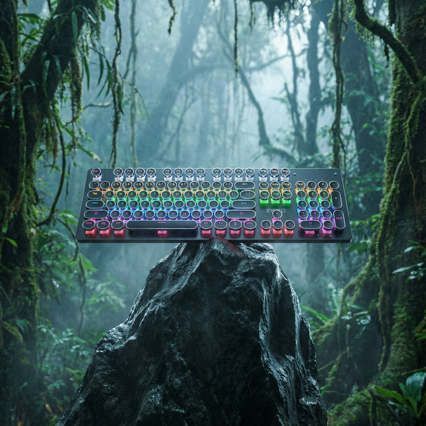 Retro Punk Mechanical Gaming Keyboard RGB Backlit