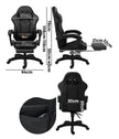 NNEED Racing Gaming Chair 7 RGB LED 8 Points Massage Black