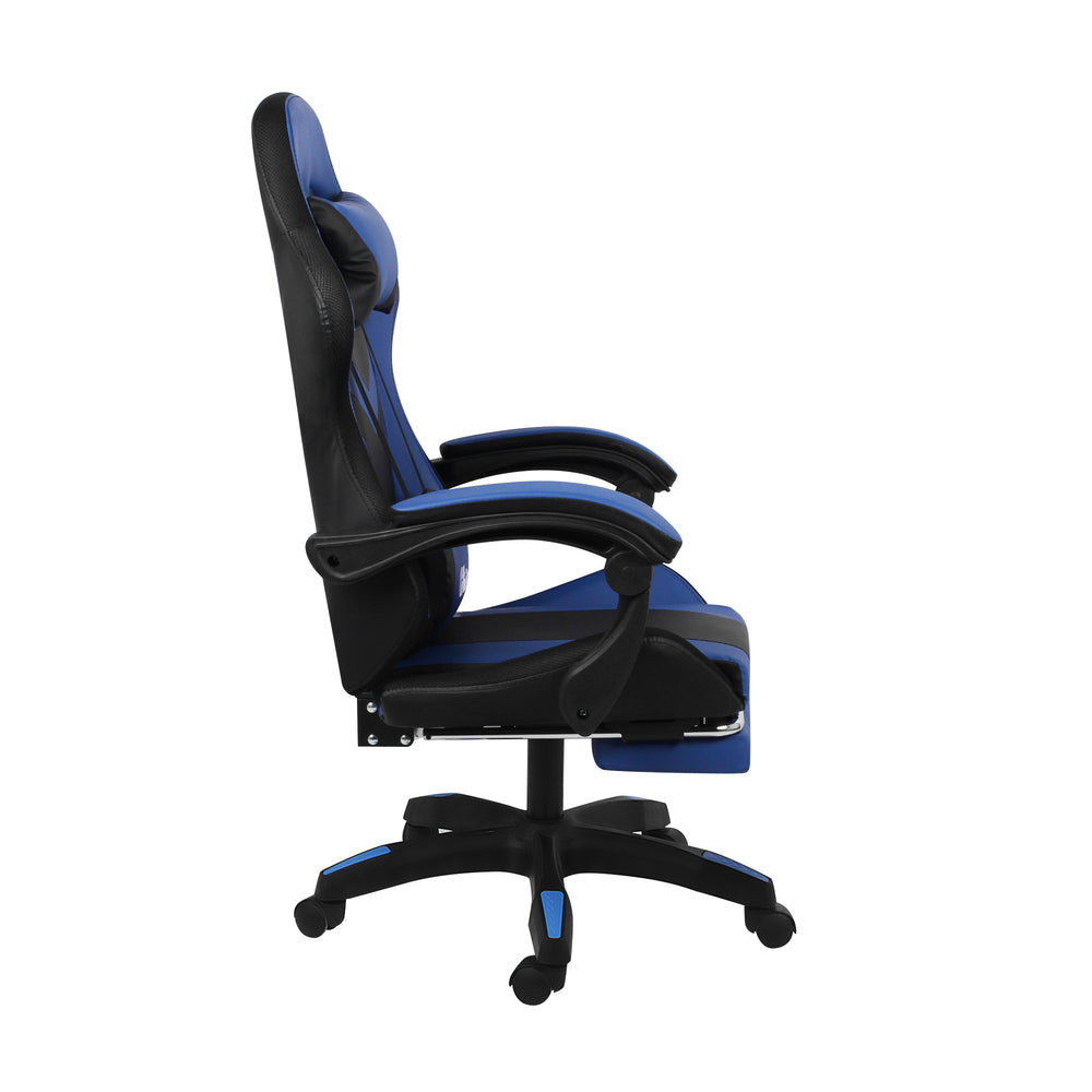 NNEED Racing Gaming Chair 7 RGB LED 8 Points Massage Black&Blue