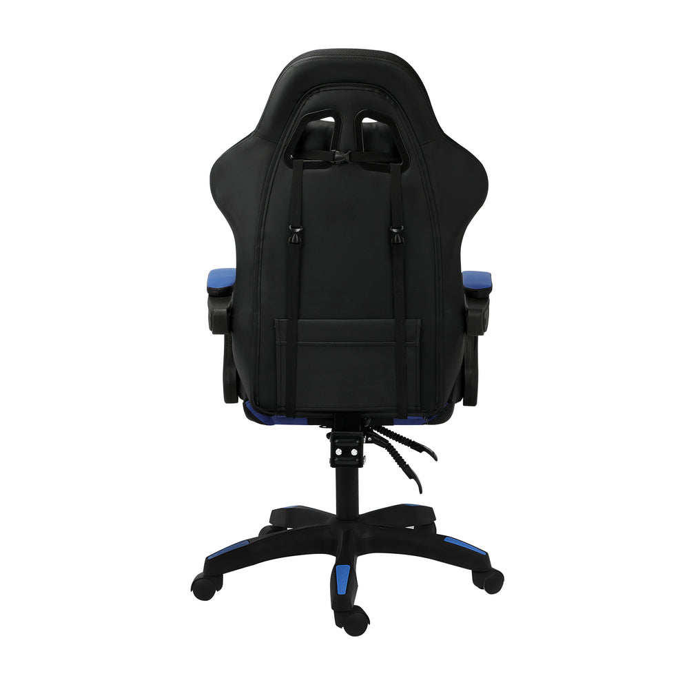 NNEED Racing Gaming Chair 7 RGB LED 8 Points Massage Black&Blue