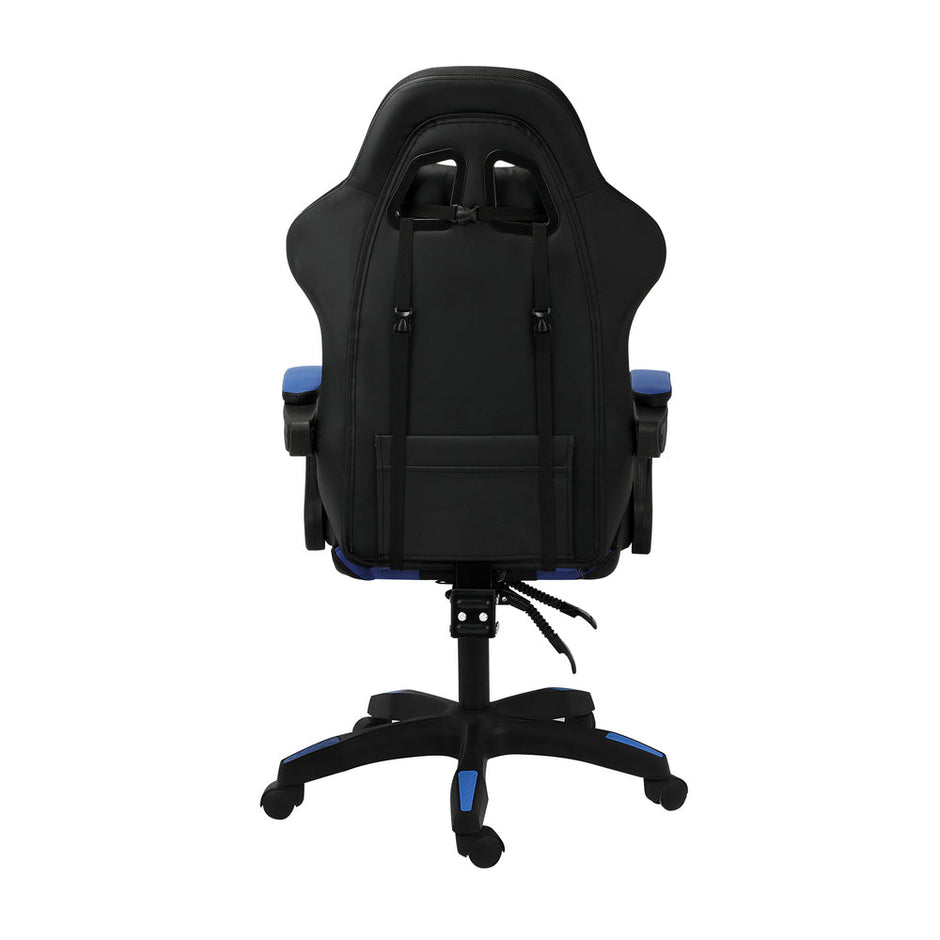 NNEED Racing Gaming Chair 7 RGB LED 8 Points Massage Black&Blue