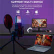 USB RGB Microphone Gaming Mic for Podcast & Streaming