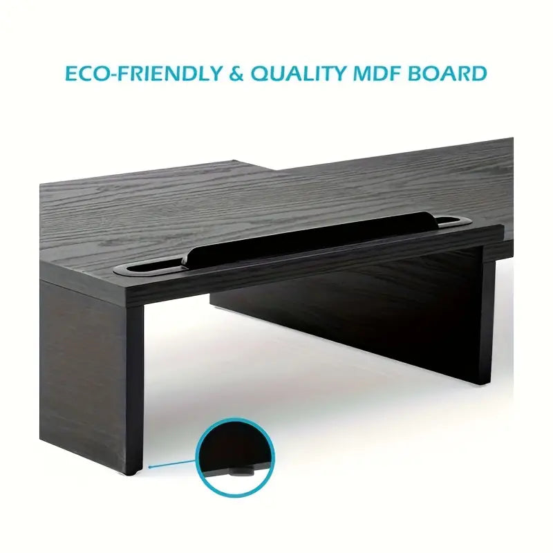 Adjustable Dual Monitor Stand Riser - Extra Long Office Desktop Organizer for 2 Monitors (Up to 48.2