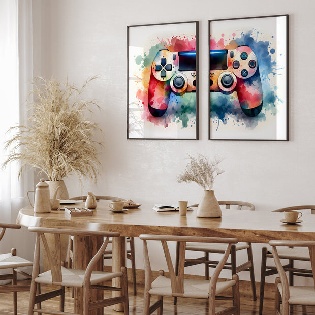 Gaming Poster 2er Set· Gaming Wandkunst · Gaming Raum Deko · Gamer Geschenk · Videospiel · Wand Deko · Esports Spiel·Deko Print· ohne Rahmen