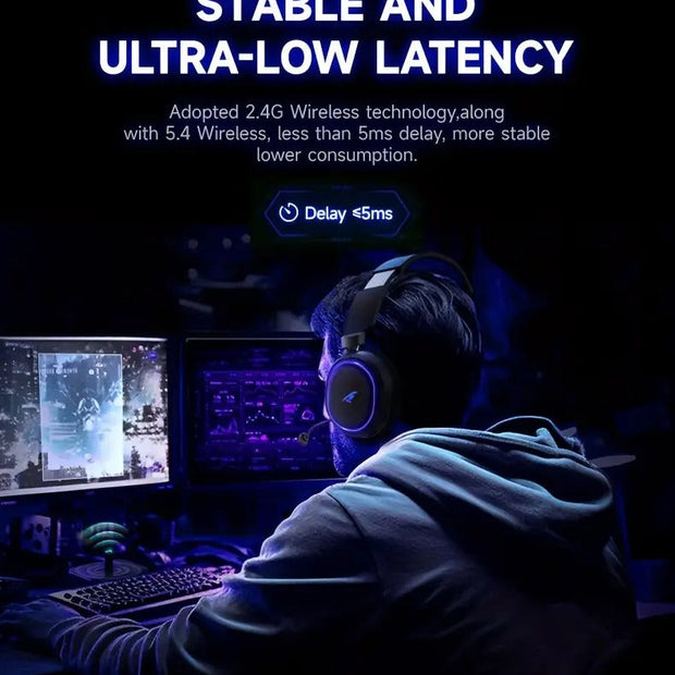 NNETM Wireless RGB Gaming Headset Surround